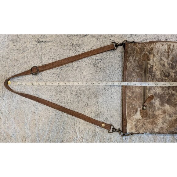 Myra Shoulder Bag Multi Hides Leather Adjustable Detachable Strap Boho Western - Picture 14 of 14